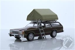 PREORDER The Great Outdoors Series 2 - 1979 Ford LTD Country Squire with Camp'otel Cartop Sleeper Tent (AVAILABLE JUN-JUL 2022),Greenlight Collectibles 