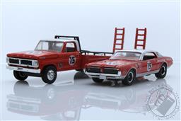 Parnelli Jones - Ford F-350 Ramp Truck With #15 1967 Mercury Cougar (ACME Exclusive),Greenlight Collectibles 