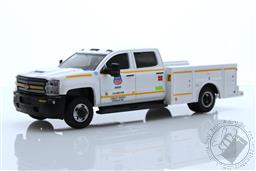 PREORDER Dually Drivers Series 11 - 2018 Chevrolet Silverado 3500 Dually Service Bed - Union Pacific Railroad Maintenance Truck (AVAILABLE OCT-NOV 2022),Greenlight Collectibles 