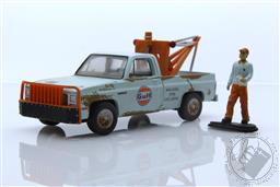 Mijo Exclusive 1987 GMC Sierra K2500 With Drop In Tow Hook & Figure – Gulf Oil – M&J Toys Exclusive,Greenlight Collectibles 