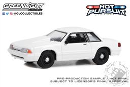 Hot Pursuit - 1987-93 Ford Mustang SSP - White (Hobby Exclusive),Greenlight Collectibles