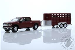 Hitch & Tow Series 27 - 2019 Ford F-150 XLT with Livestock Trailer,Greenlight Collectibles