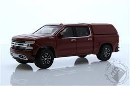 Showroom Floor Series 2 - 2022 Chevrolet Silverado LTD High Country with Camper Shell - Cherry Red Tintcoat,Greenlight Collectibles