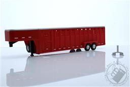 Hitch & Tow Trailers - 26-Foot Vertical Three Hole Gooseneck Livestock Trailer - Red (Hobby Exclusive),Greenlight Collectibles