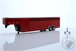 Hitch & Tow Trailers - 26-Foot Continuous Gooseneck Livestock Trailer - Red (Hobby Exclusive),Greenlight Collectibles