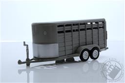PREORDER Hitch & Tow Trailers - 14-Foot Livestock Trailer - Gray (Hobby Exclusive) (AVAILABLE NOV-DEC 2022),Greenlight Collectibles