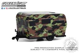 PREORDER Hitched Homes Series 13 - 1958 Siesta Travel Trailer - Camouflage (AVAILABLE NOV-DEC 2022),Greenlight Collectibles