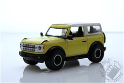 Showroom Floor Series 3 - 2023 Ford Bronco 2-Door Heritage Edition - Yellowstone Metallic with Oxford White Roof,Greenlight Collectibles