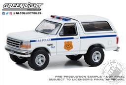PREORDER Hot Pursuit Special Edition - FBI Police (Federal Bureau of Investigation Police) - 1996 Ford Bronco XL (Hobby Exclusive) (AVAILABLE MAR-APR 2023),Greenlight Collectibles