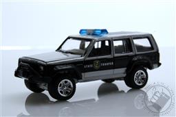 SEPARATED SET Johnny Lightning 2-Packs - American Heroes - 2022 Release 3B - North Carolina State Trooper Jeep Cherokee Silver Body w/Black Sides & North Carolina State Trooper Graphics,Johnny Lightning