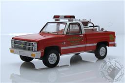 Norman Rockwell Series 4 - 1981 Chevrolet K20 Scottsdale - Stockbridge Fire Department with Fire Equipment, Hose and Tank,Greenlight Collectibles