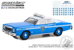 PREORDER Hot Pursuit - 1977 Plymouth Fury - New York City Police Dept (NYPD) with NYPD Squad Number Decal Sheet (Hobby Exclusive) (AVAILABLE FEB-MAR 2023),Greenlight Collectibles
