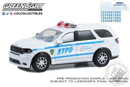 PREORDER Hot Pursuit - 2019 Dodge Durango - New York City Police Dept (NYPD) with NYPD Squad Number Decal Sheet (Hobby Exclusive) (AVAILABLE FEB-MAR 2023),Greenlight Collectibles