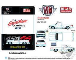 M2 Machines 1:64 Mijo Exclusive 1993 Chevrolet C1500 SS454 Custom White with Bed Cover,M2 Machines