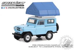 PREORDER The Great Outdoors Series 3 - 1969 Nissan Patrol (60) - Light Blue & White with Camp'otel Cartop Sleeper Tent (AVAILABLE APR-MAY 2023),Greenlight Collectibles