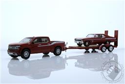 Hitch & Tow Series 12 - 2020 Chevrolet Silverado High Country with 1969 Chevrolet Nova Yenko SC 427 on Flatbed Trailer,Greenlight Collectibles
