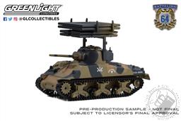 PREORDER Battalion 64 - 1945 M4 Sherman Tank - U.S. Army World War II - 12th Armored Division, Germany with T34 Calliope Rocket Launcher (Hobby Exclusive) (AVAILABLE APR-MAY 2023),Greenlight Collectibles