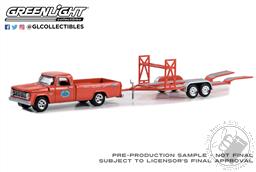 PREORDER Hitch & Tow Series 29 - 1967 Dodge D-100 - Mr. Norm's Grand Spaulding Dodge with Tandem Car Trailer (AVAILABLE JUL-AUG 2023),Greenlight Collectibles