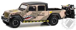PREORDER Marines 2020 Jeep Gladiator Rubicon with 2020 Motorcycle (EMS Exclusive) (AVAILABLE APR-MAY 2023),Greenlight Collectibles