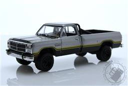 1992 1st Generation Ram (Lifted) Silver/Black With Yellow Stripes - Outback Toy’s Exclusive,Greenlight Collectibles