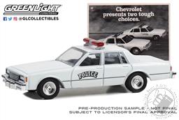 Vintage Ad Cars Series 9 - 1980 Chevrolet Impala 9C1 Police “Chevrolet Presents Two Tough Choices”,Greenlight Collectibles
