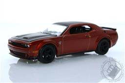 Auto World Premium - 2023 Release 3A - 2021 Dodge Challenger SRT Super Stock in Sinamon Stick Metallic with Flat Black Hood, Roof and Trunk,Auto World
