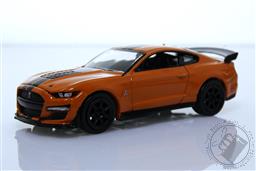 Auto World Premium - 2023 Release 3B - 2021 Ford Mustang Shelby GT500 Carbon Edition Track in Twister Orange with Twin Upper Black Stripes,Auto World