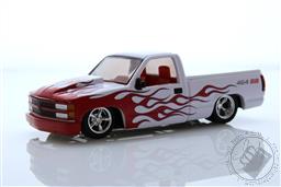 M2 Machines 1:64 1990 Chevrolet C1500 SS454 White w/Red Flames – Mijo Exclusives,M2 Machines