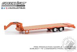 PREORDER Gooseneck Trailer - Orange with Red and White Conspicuity Stripes (Hobby Exclusive) (AVAILABLE AUG-SEP 2023),Greenlight Collectibles