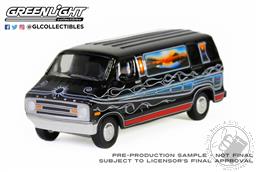 Vannin' - 1977 Dodge B-100 Custom Van - Mountain Sunrise Decoration (Hobby Exclusive) Preorder November 2023,Greenlight Collectibles