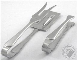Set: Old World Cuisine Stainless Steel Tongs Set (Serving Tongs 7.48 inches and Ice Tongs 4.75 inches),Old World Cuisine
