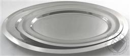 Set: Sm & Med Stainless Steel Oval Tray,Old World Cuisine