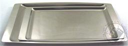 Set: Sm & Med Stainless Steel Rectangle Tray,Old World Cuisine